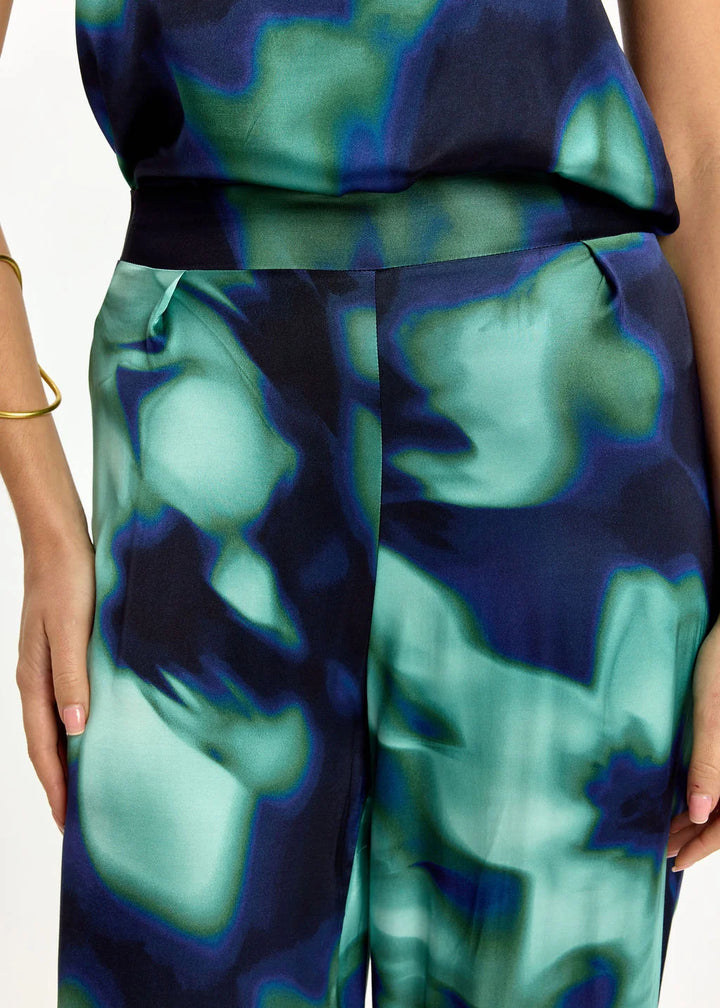 Lauren Vidal Fluid Printed Pants Yuka - Blue