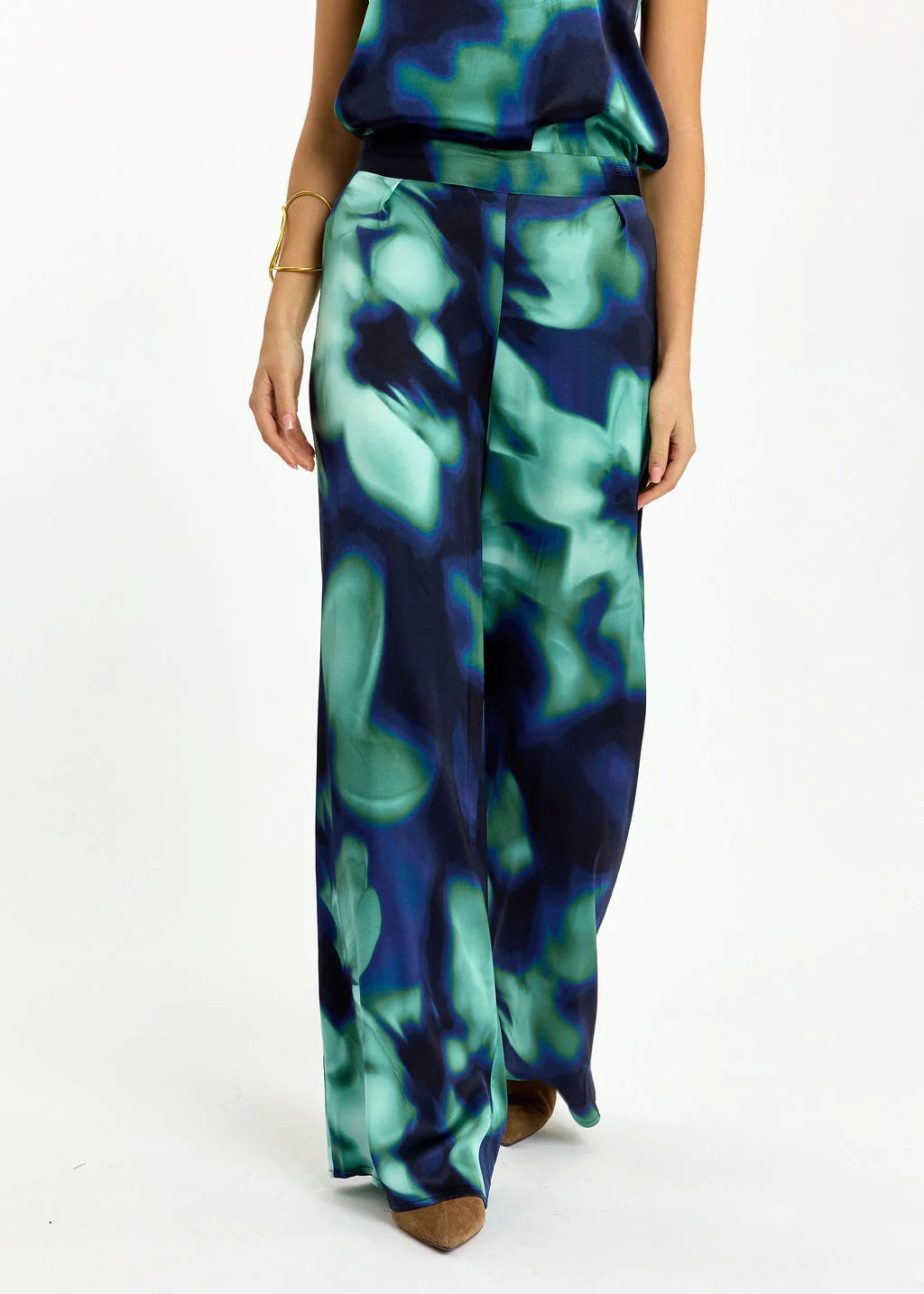 Lauren Vidal Fluid Printed Pants Yuka - Blue