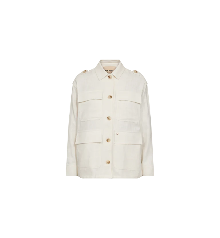 Mos Mosh Alfea Ramie Jacket - Ecru - Shop 9