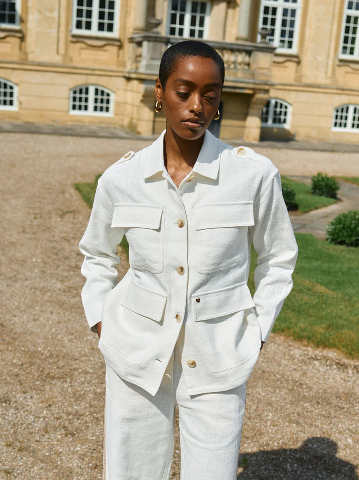 Mos Mosh Alfea Ramie Jacket - Ecru - Shop 9
