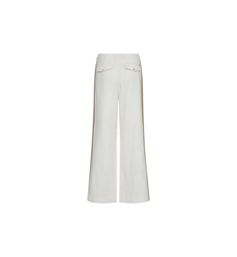 Mos Mosh Beata Ramie Pant - Ecru - Shop 9