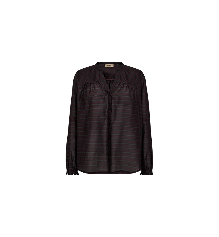 Mos Mosh Benedetta Silky Shirt - Fudge - Shop 9