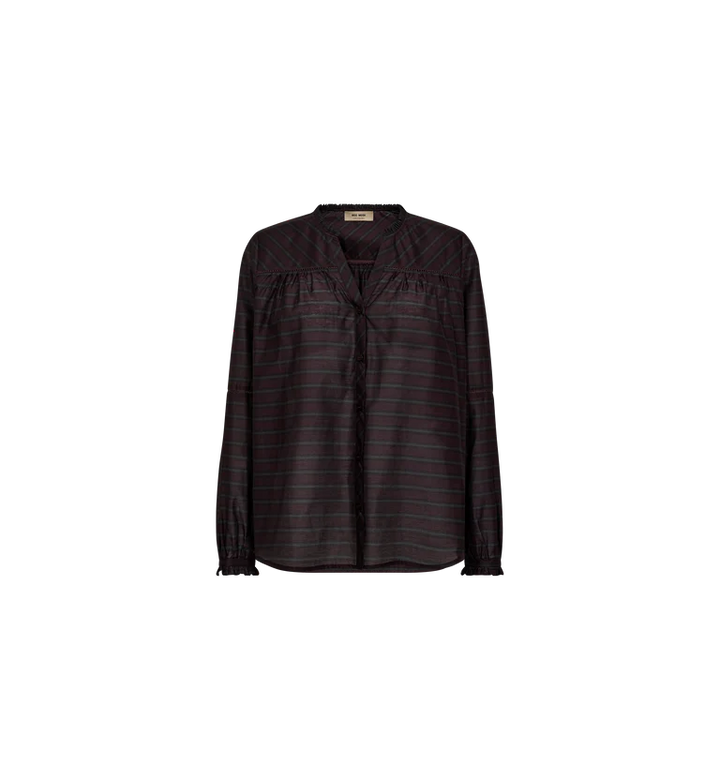Mos Mosh Benedetta Silky Shirt - Fudge - Shop 9
