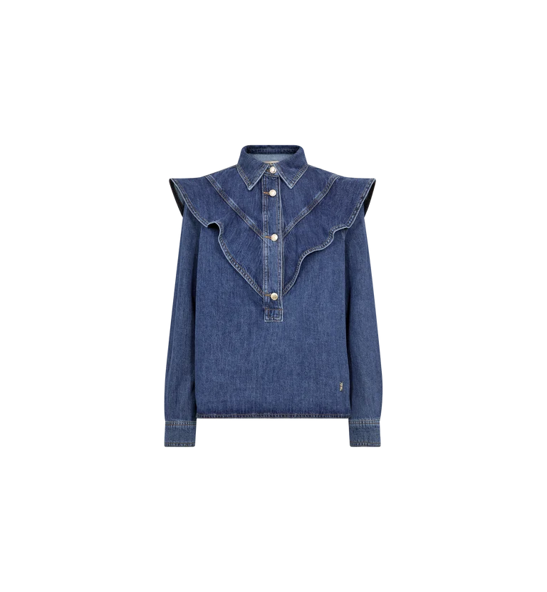 Mos Mosh Irina Denim Shirt - Dark Blue - Shop 9