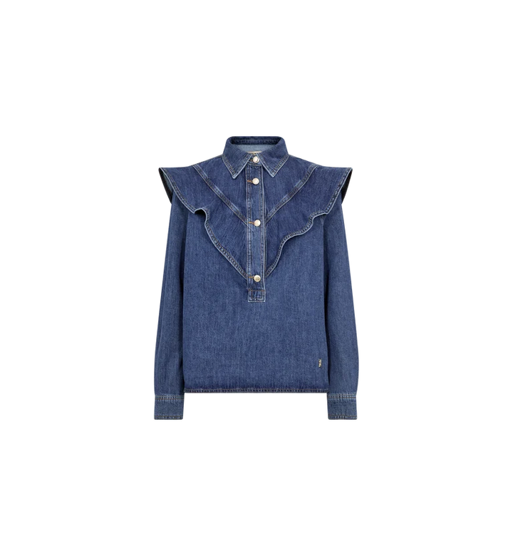 Mos Mosh Irina Denim Shirt - Dark Blue - Shop 9
