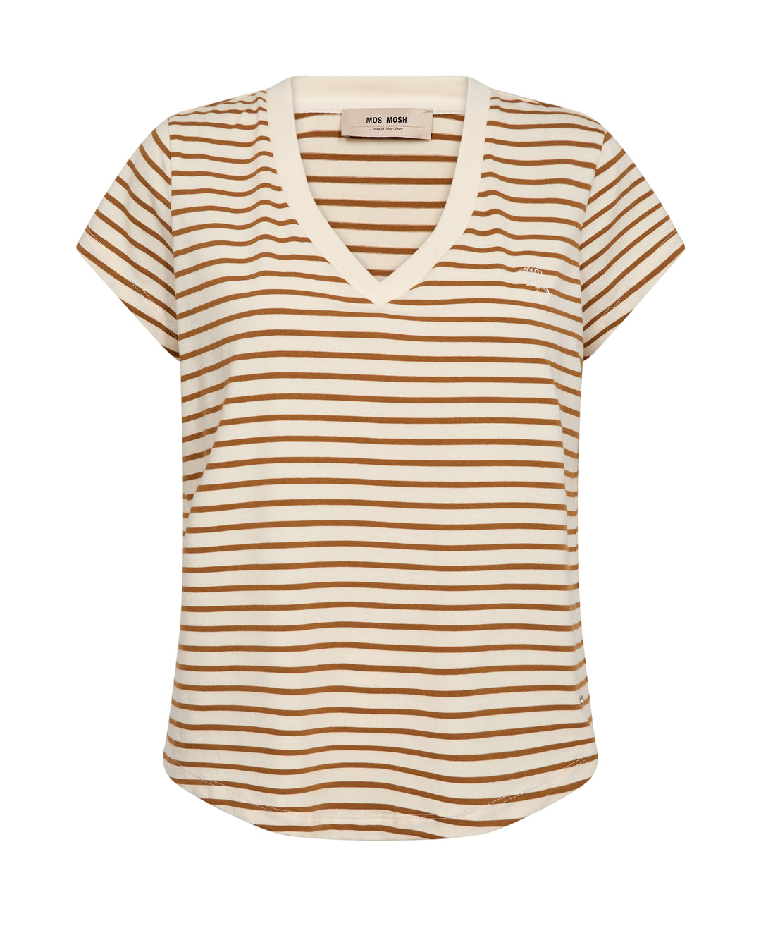 Mos Mosh Kala Stripe Tee - Petrified Oak