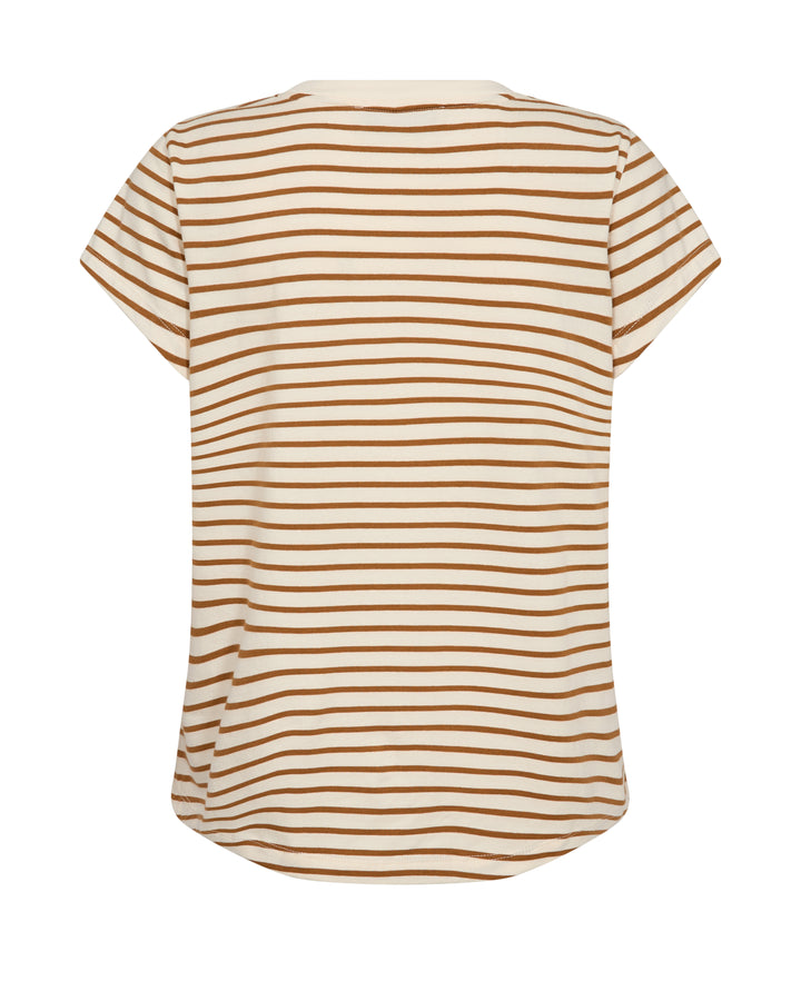 Mos Mosh Kala Stripe Tee - Petrified Oak