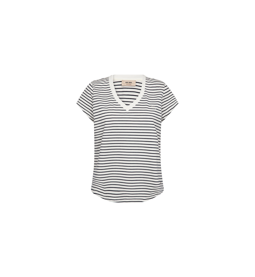 Mos Mosh Kala V-SS Stripe Tee - Salute Navy - Shop 9