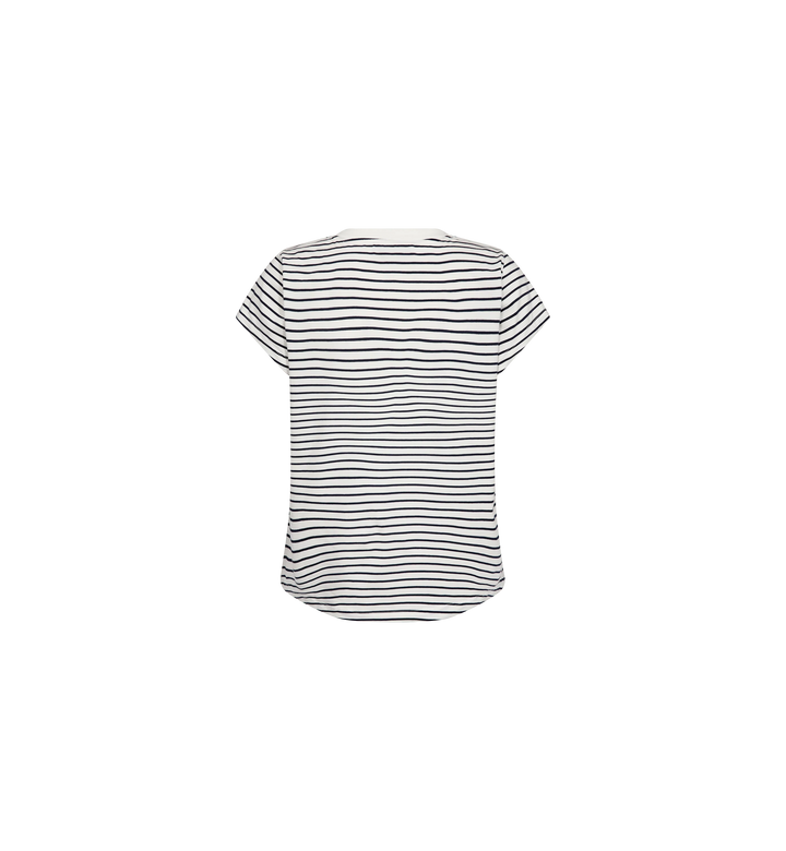 Mos Mosh Kala V-SS Stripe Tee - Salute Navy - Shop 9