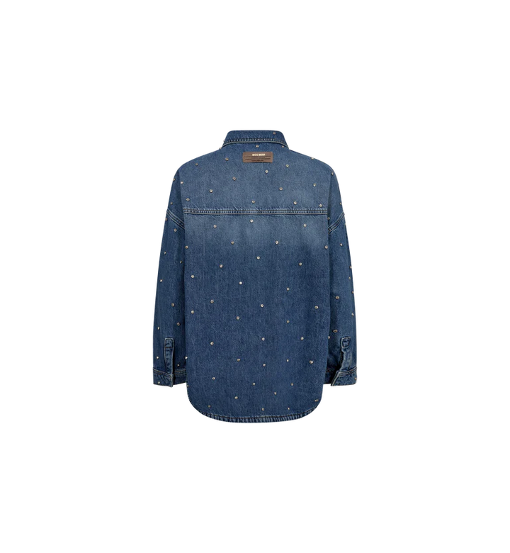 Mos Mosh Marine Shirt - Mid Blue - Shop 9