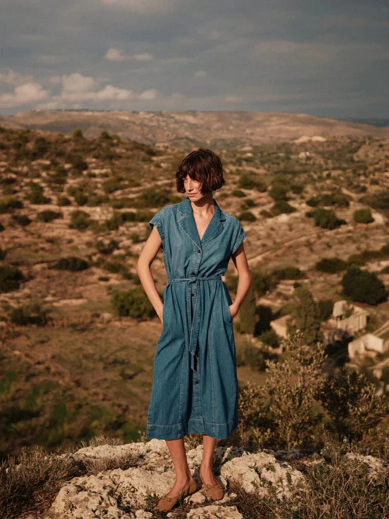 Mos Mosh Pitti Nalin Dress - Mid Blue - Shop 9