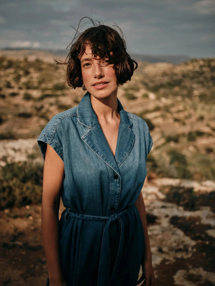 Mos Mosh Pitti Nalin Dress - Mid Blue - Shop 9