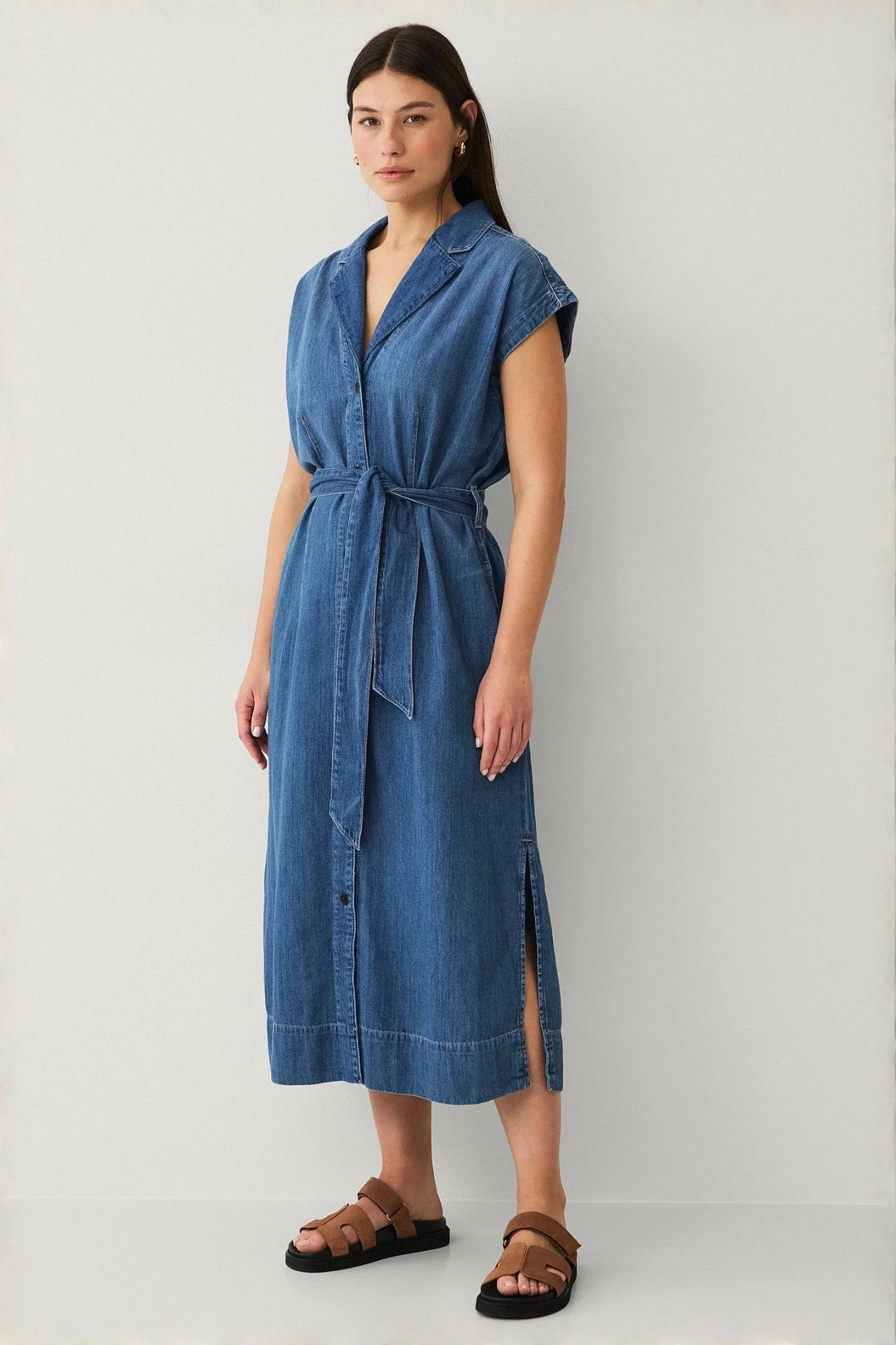 Mos Mosh Pitti Nalin Dress - Mid Blue - Shop 9