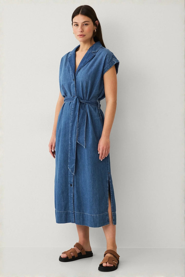 Mos Mosh Pitti Nalin Dress - Mid Blue - Shop 9