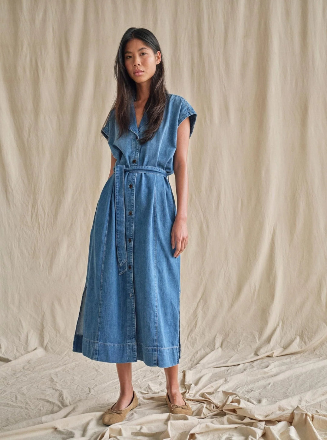 Mos Mosh Pitti Nalin Dress - Mid Blue - Shop 9