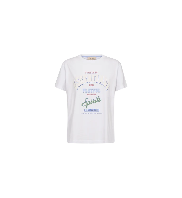 Mos Mosh Raft Tee - White - Shop 9