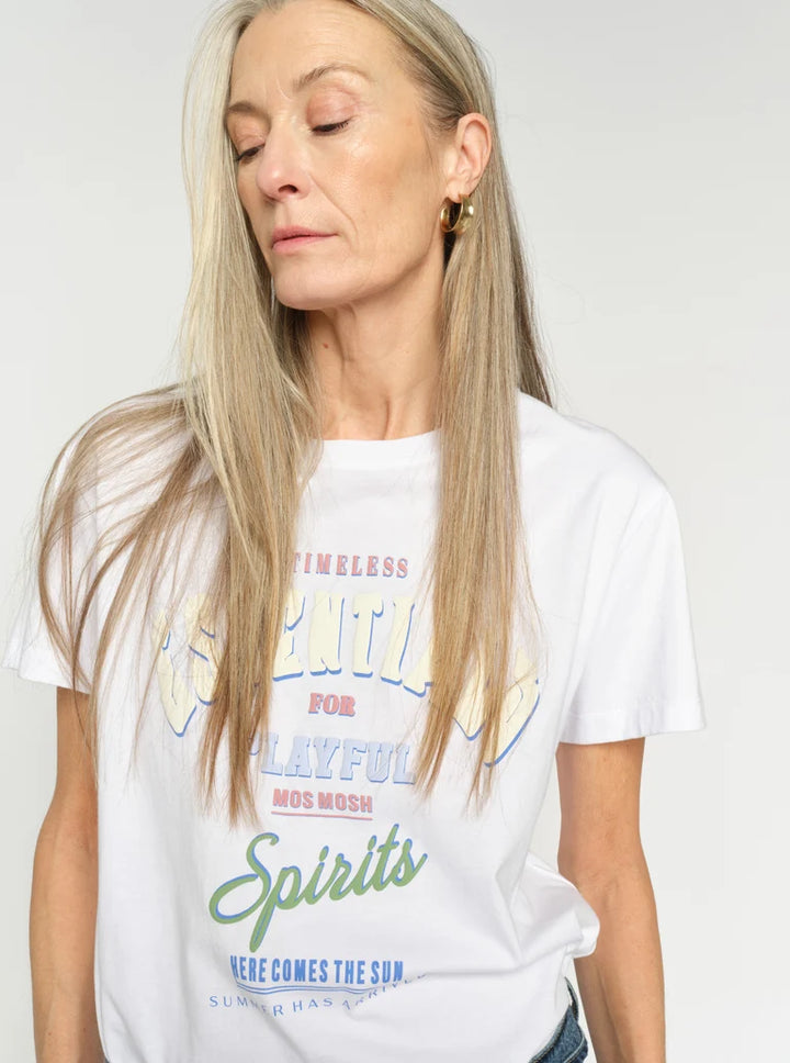 Mos Mosh Raft Tee - White - Shop 9