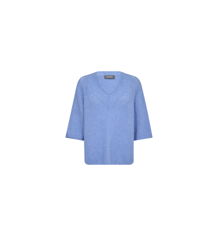 Mos Mosh Taci 3/4 V-Neck Knit - Hydrangea - Shop 9