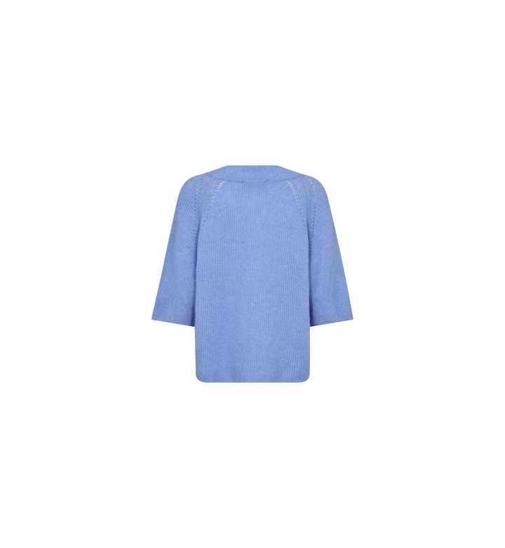 Mos Mosh Taci 3/4 V-Neck Knit - Hydrangea - Shop 9