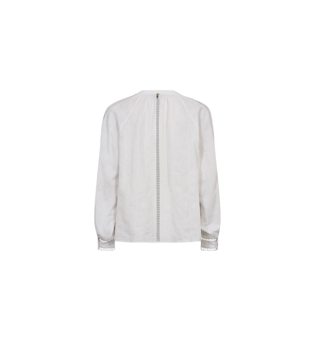 Mos Mosh Zeina Linen Blouse - White - Shop 9