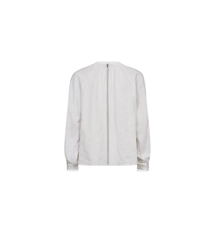 Mos Mosh Zeina Linen Blouse - White - Shop 9