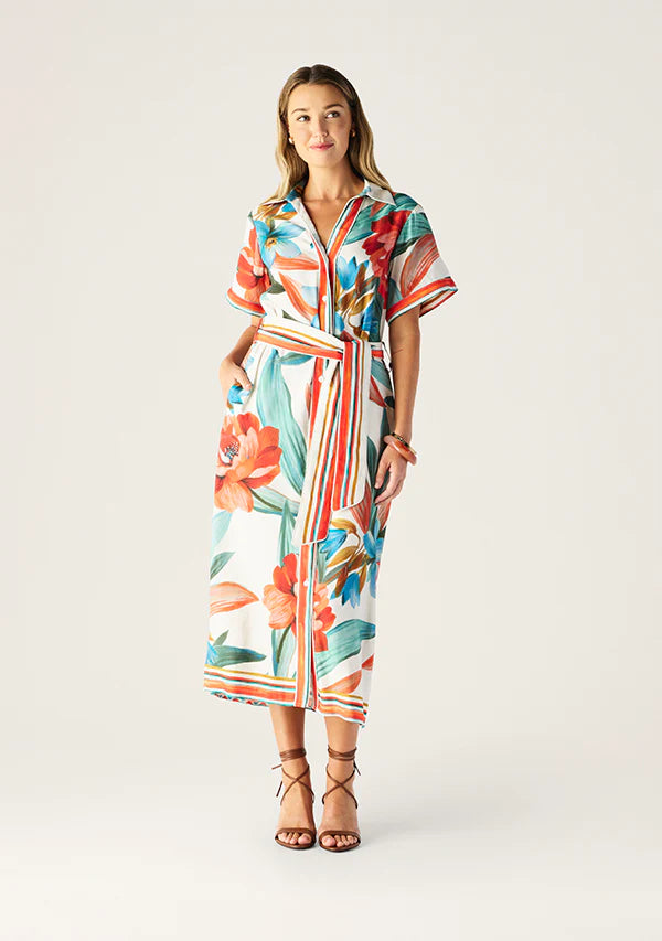 Mos The Label Fiorina Print Shirt Dress - Shop 9