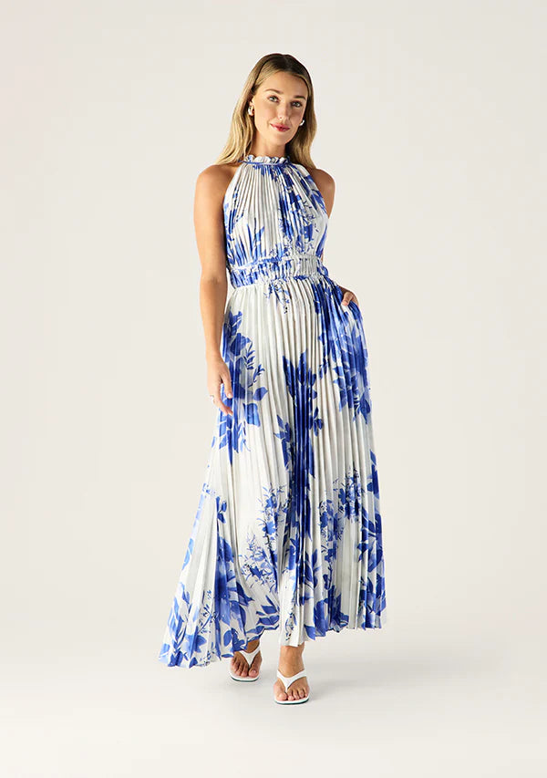 Mos The Label Isola Plisse Maxi Dress - Shop 9