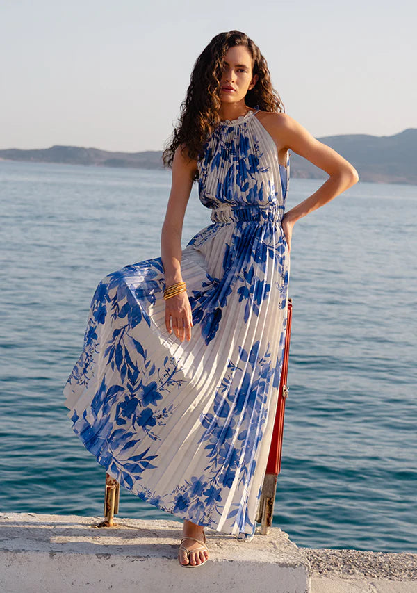 Mos The Label Isola Plisse Maxi Dress - Shop 9