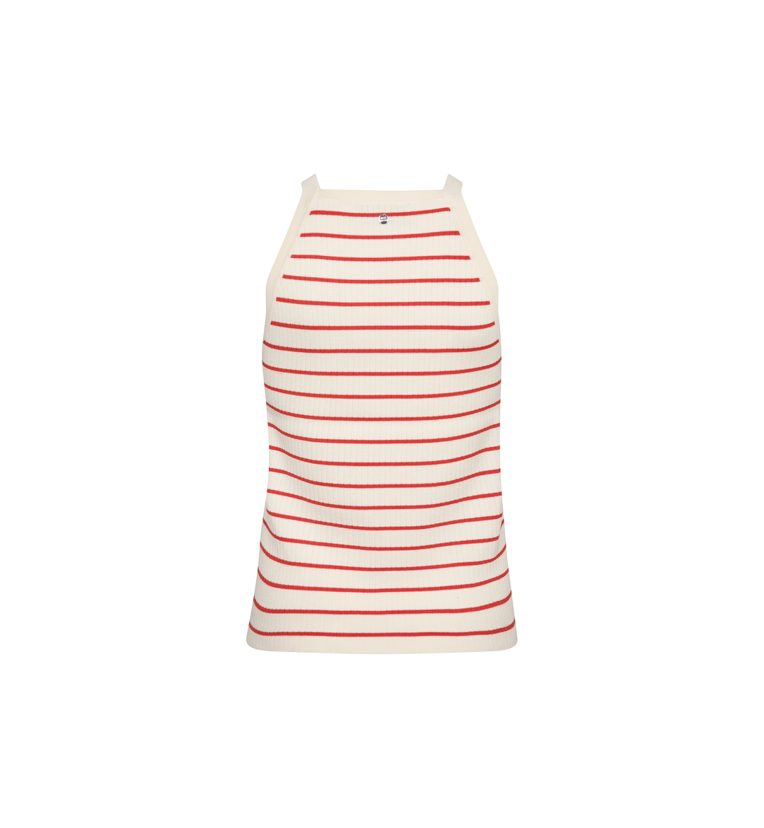 Mos Mosh Imanja Caliz Stripe Knit - Spicy Orange - Shop 9