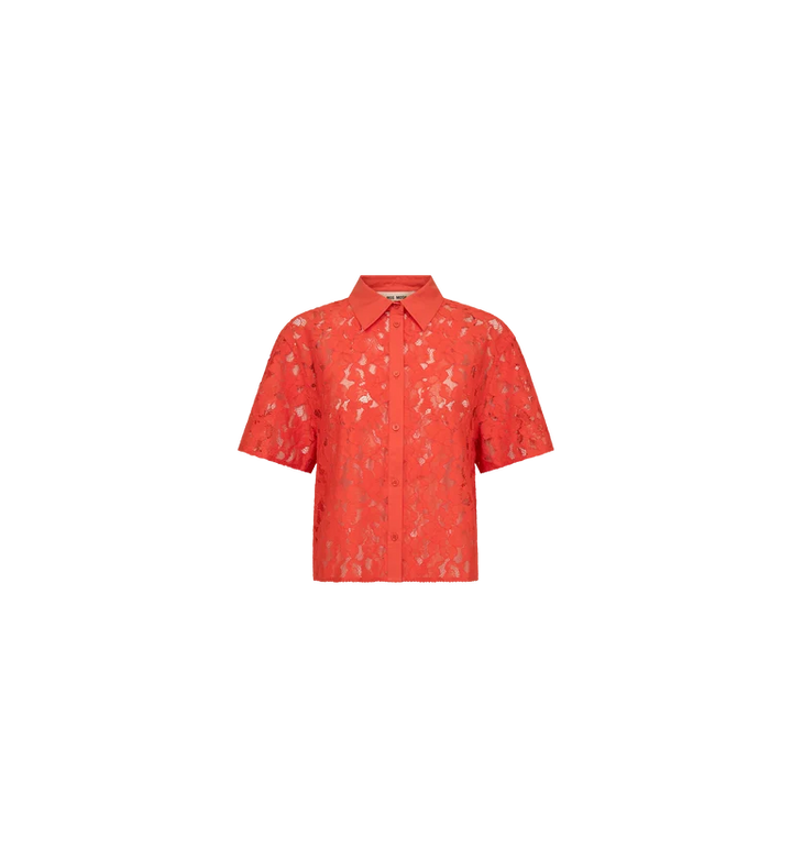 Mos Mosh Lia River Lace Shirt - Spicy Orange - Shop 9