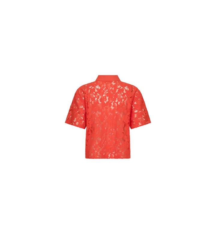 Mos Mosh Lia River Lace Shirt - Spicy Orange - Shop 9