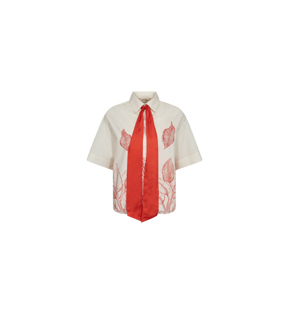 Mos Mosh Saras Monochrome Shirt - Ecru - Shop 9