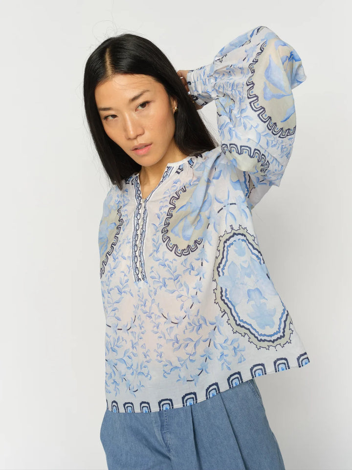 Mos Mosh Wylde Orchid Blouse - Brunnera Blue