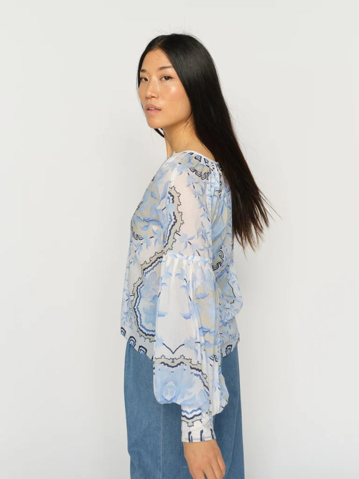 Mos Mosh Wylde Orchid Blouse - Brunnera Blue