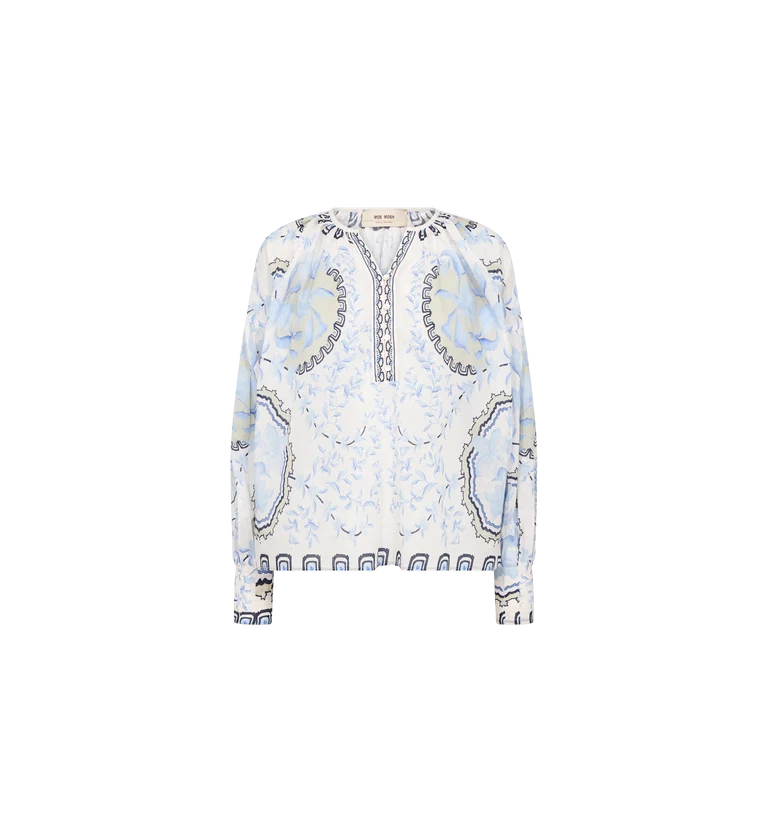 Mos Mosh Wylde Orchid Blouse - Brunnera Blue
