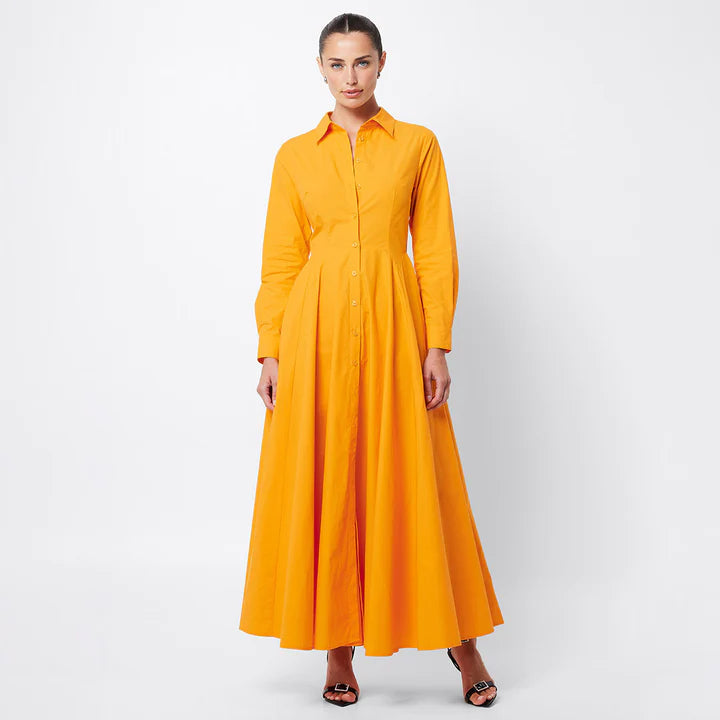 Mossman Fixation Maxi Shirt Dress - Marigold - Shop 9