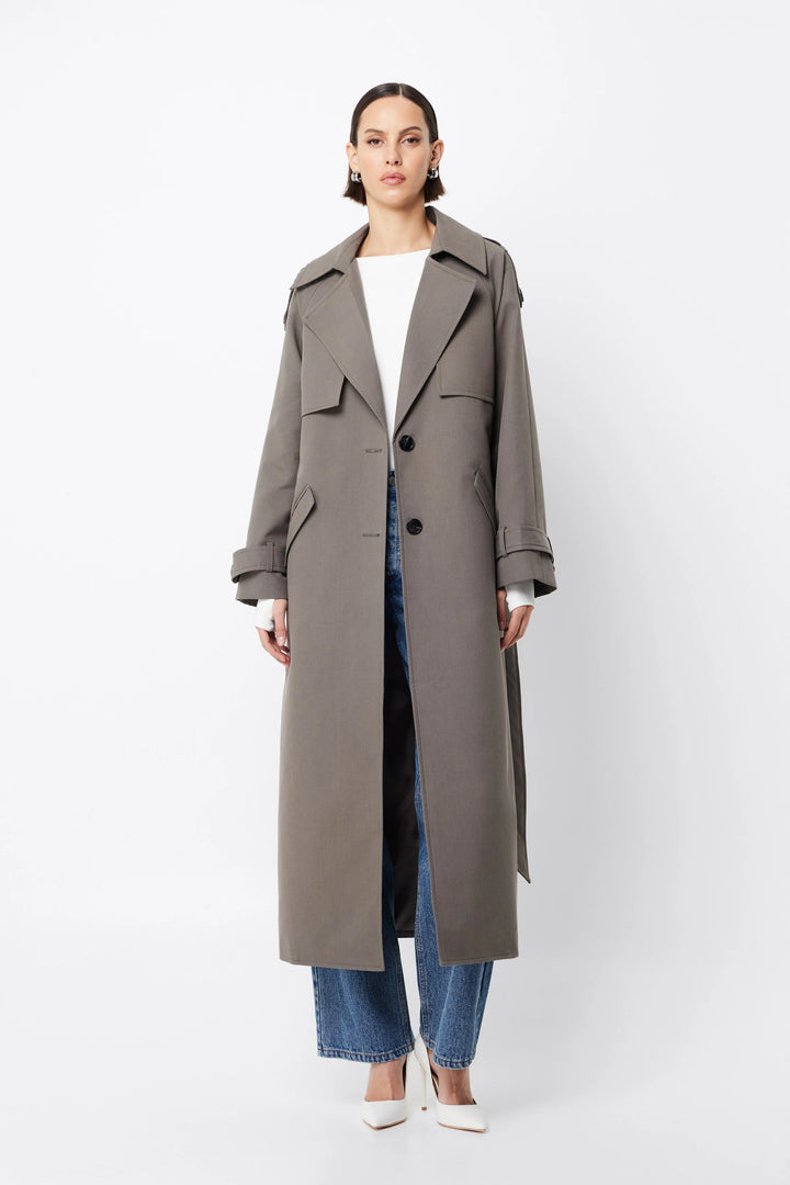 Mossman Frankling Trench Coat - Charcoal (Pre-Order) - Shop 9