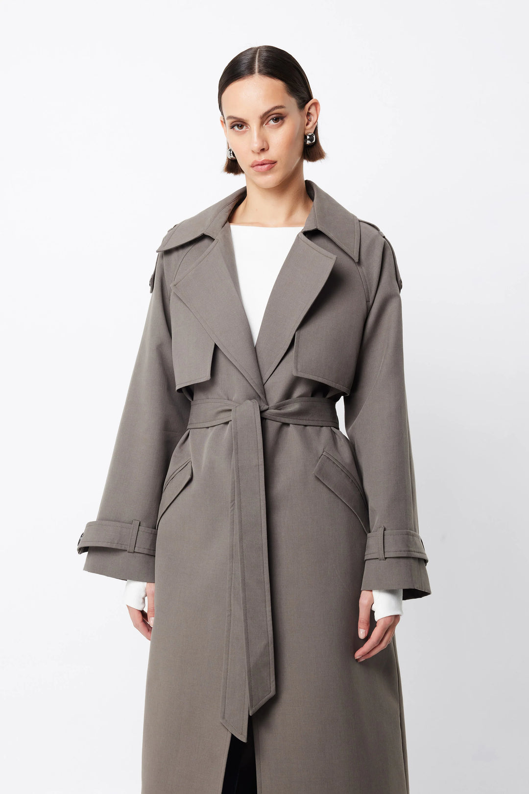 Mossman Frankling Trench Coat - Charcoal (Pre-Order) - Shop 9