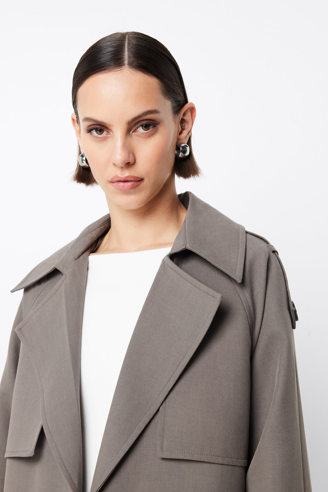 Mossman Frankling Trench Coat - Charcoal (Pre-Order) - Shop 9