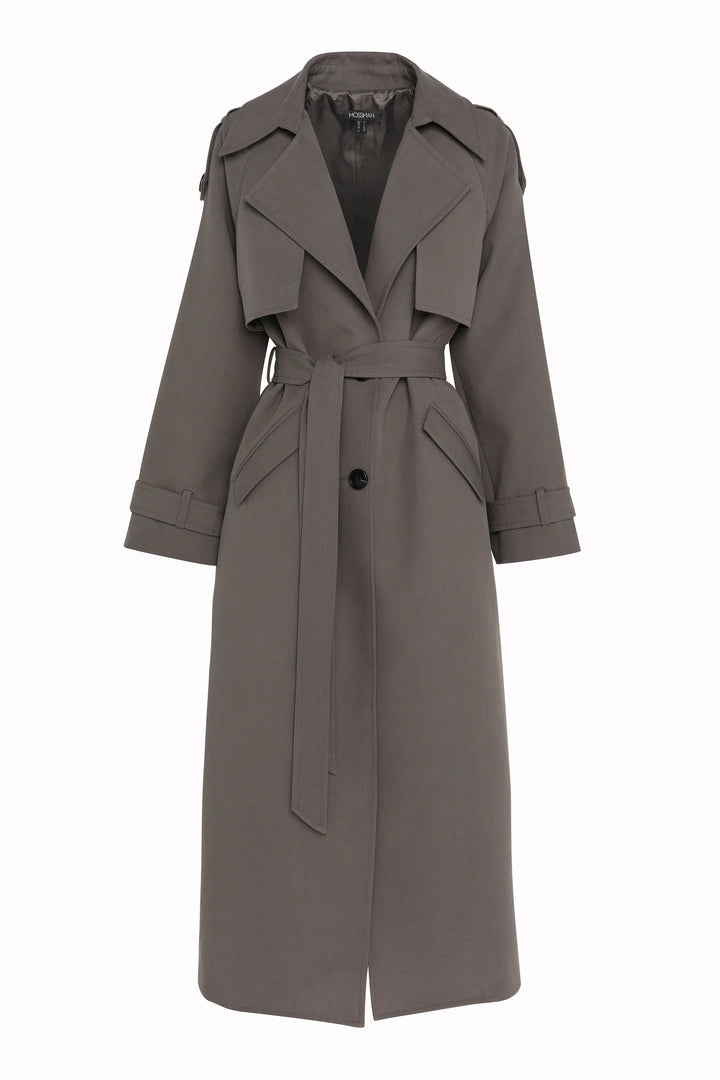 Mossman Frankling Trench Coat - Charcoal (Pre-Order) - Shop 9