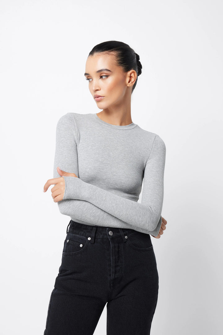 Mossman The Brooklyn Top - Grey Marle ( Pre-Order) - Shop 9