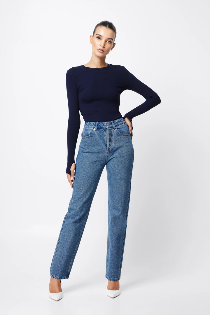 Mossman The Brooklyn Top - Navy - Shop 9
