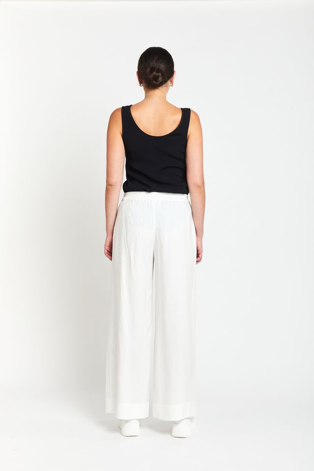 Obi Soprano Relaxed Palazzo Pants - White - Shop 9