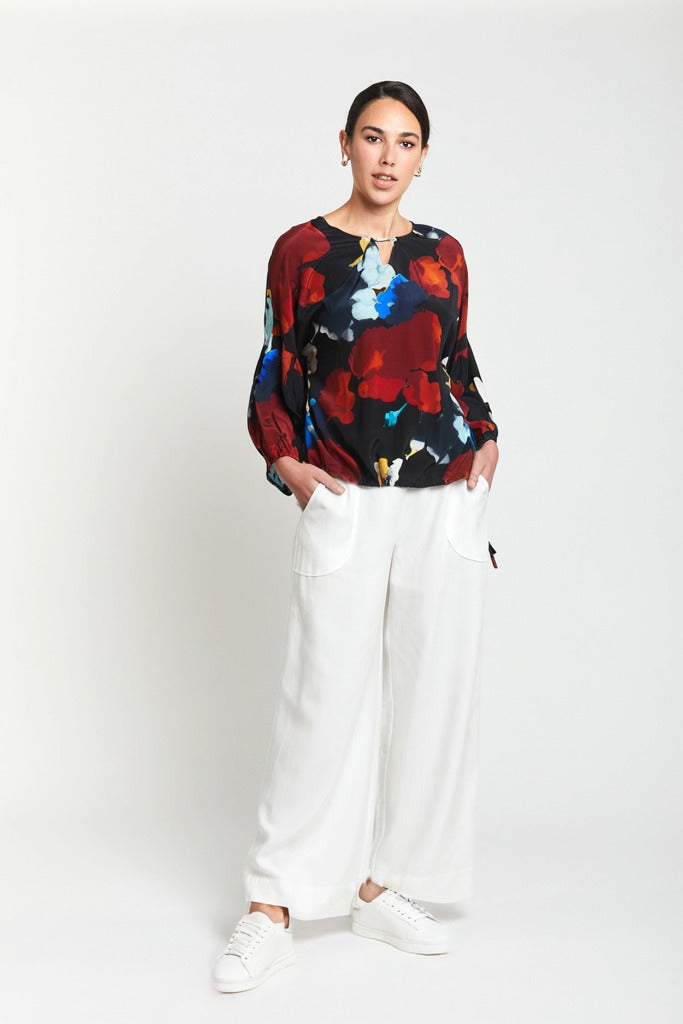 Obi Soprano Relaxed Palazzo Pants - White - Shop 9