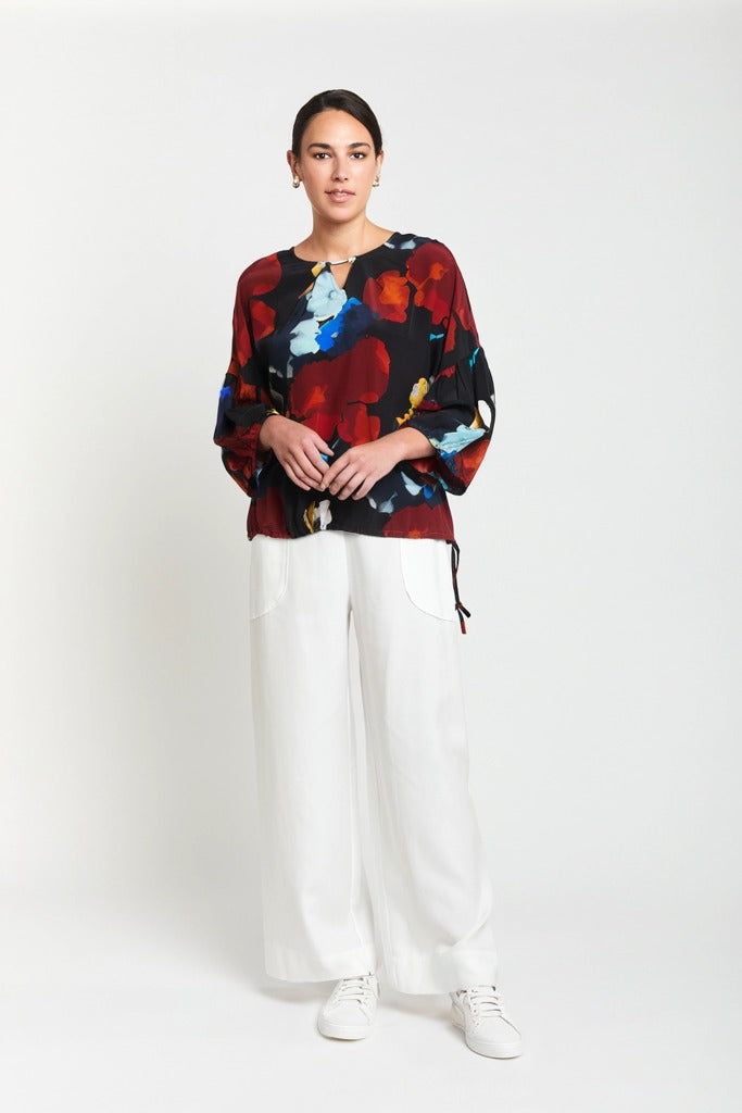 Obi Soprano Relaxed Palazzo Pants - White - Shop 9