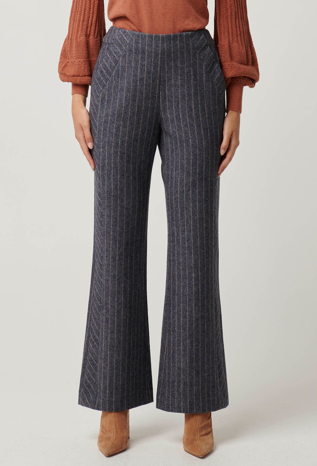 OnceWas Coraline Chevron Stripe Panelled Pant - Shop 9