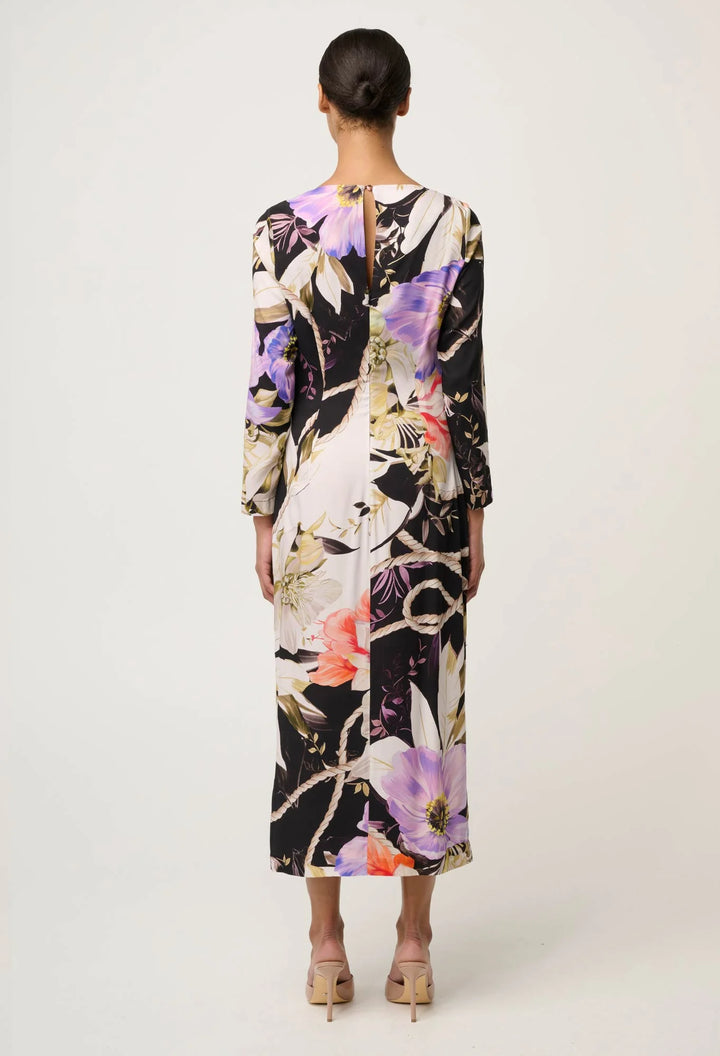 OnceWas Jayden Cupro Viscose Stretch Dress - Tangled Blossom - Shop 9