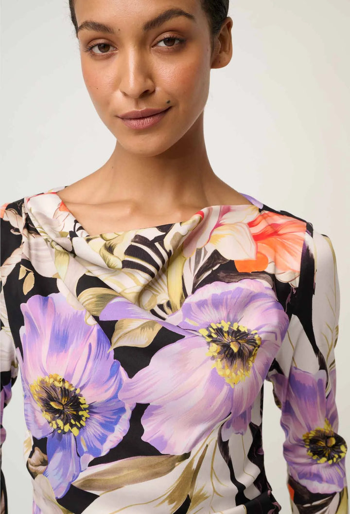 OnceWas Jayden Cupro Viscose Stretch Dress - Tangled Blossom - Shop 9
