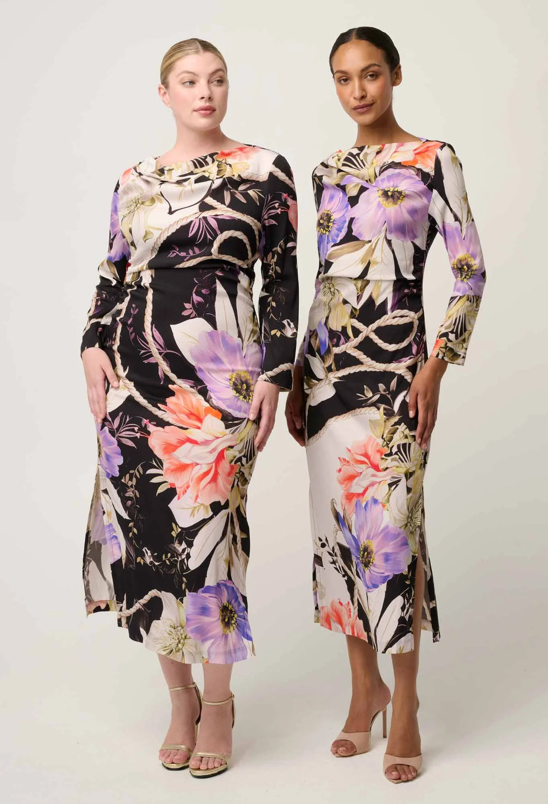 OnceWas Jayden Cupro Viscose Stretch Dress - Tangled Blossom - Shop 9
