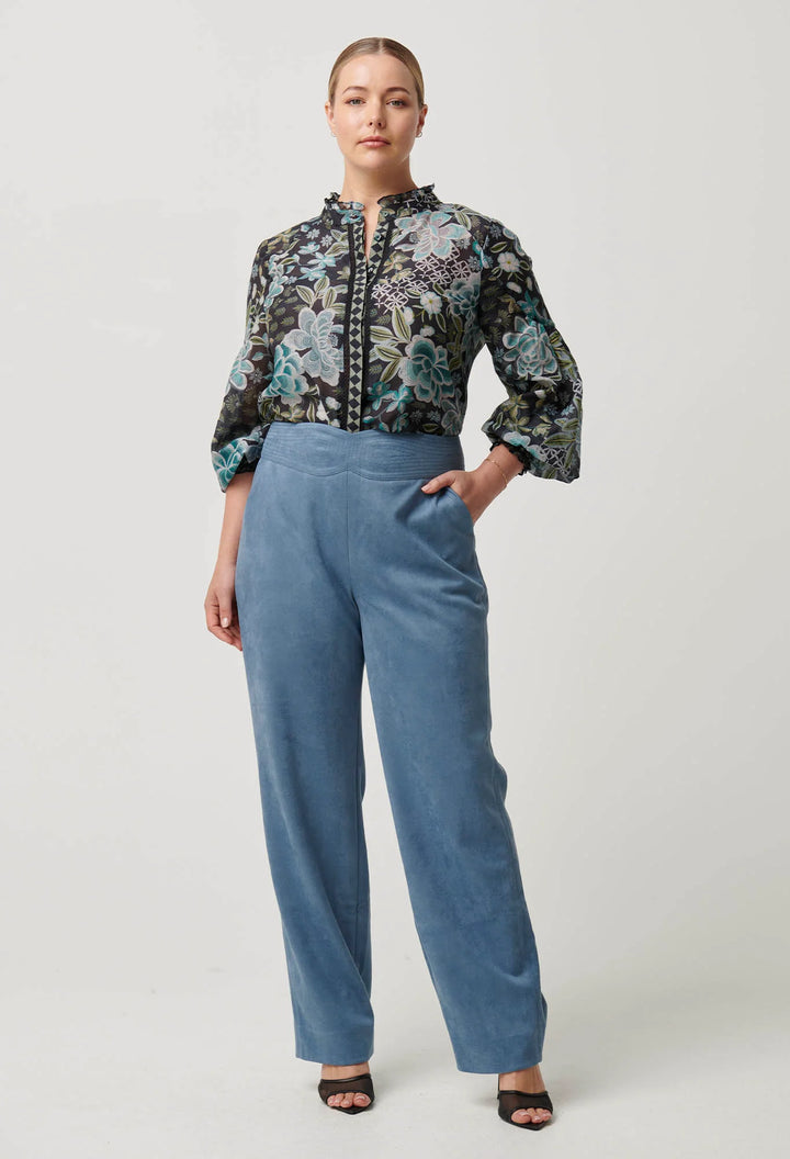 OnceWas Knox Cotton Silk Shirt - Dahlia Fields - Shop 9